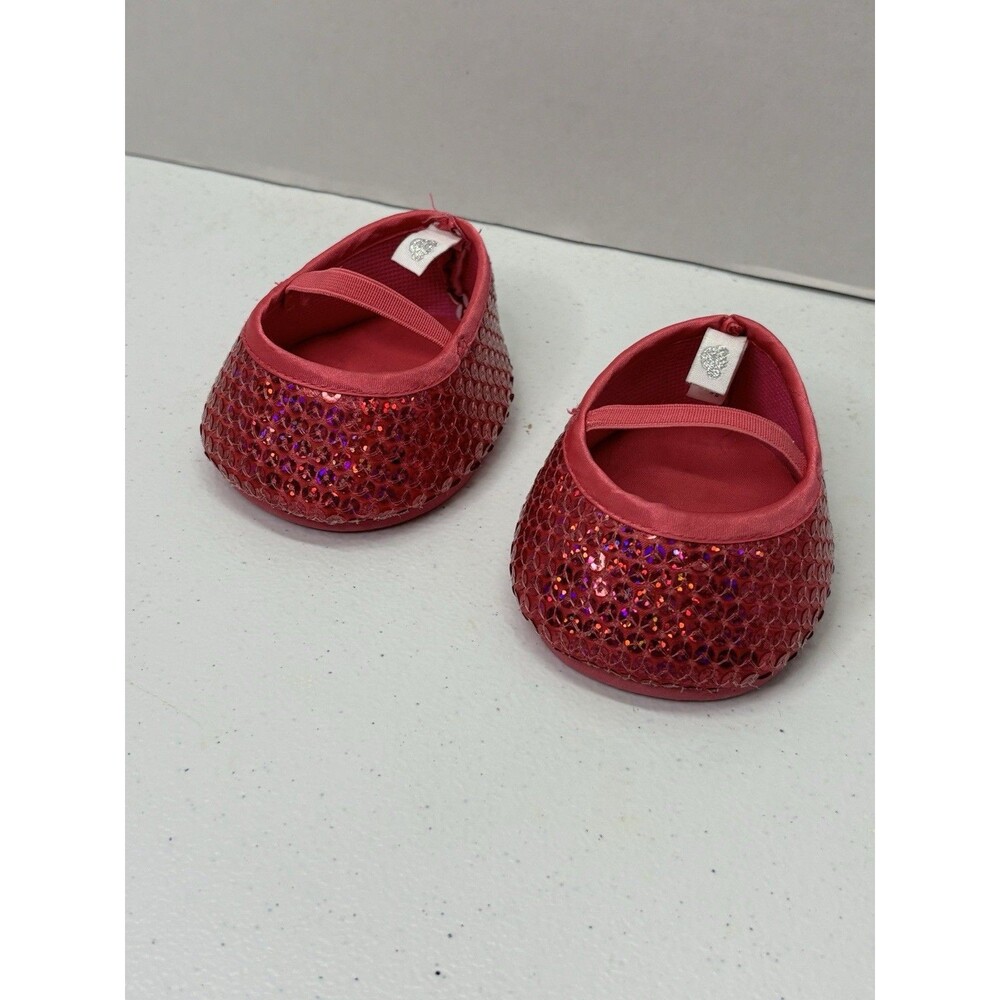 Build a Bear workshop Pink Glitter Sequin shoes BAB